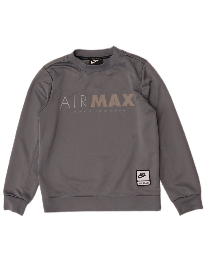 Moletom gráfico Nike Boys Jumper 8-9 anos pequeno cinza poliéster