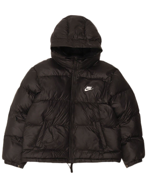 Jaqueta acolchoada com capuz Nike Boys Therma-Fit 13-14 anos XL preto poliéster