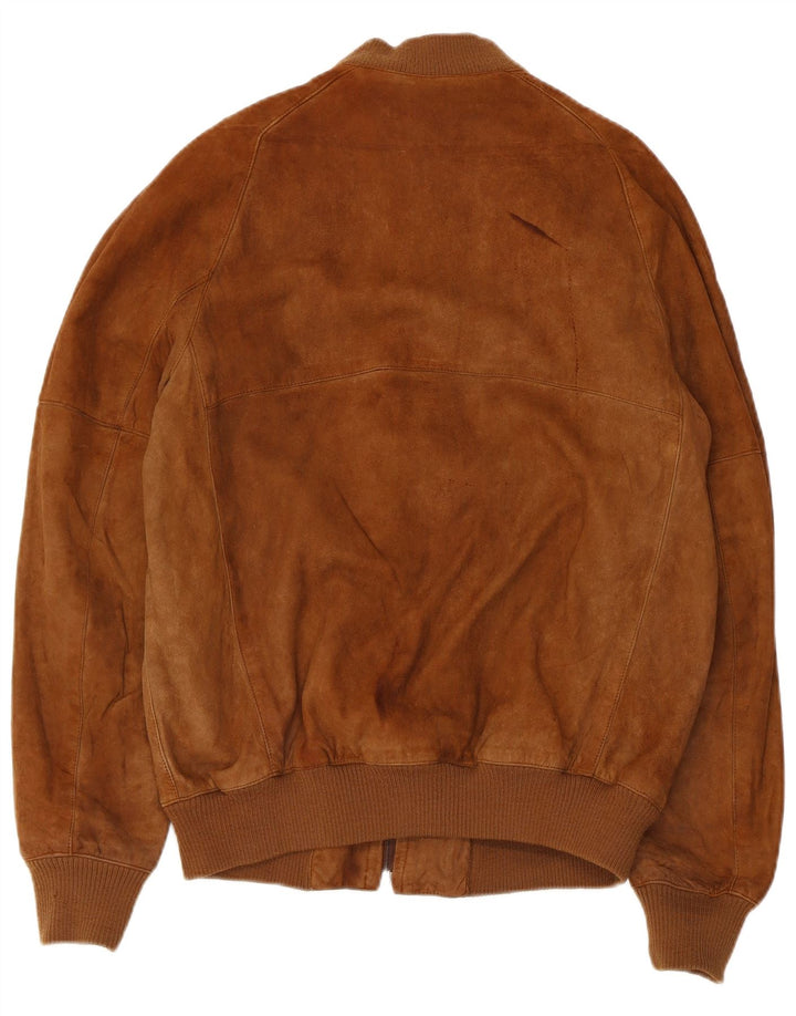 Jaqueta bomber masculina de camurça Anfor IT 52 XL marrom