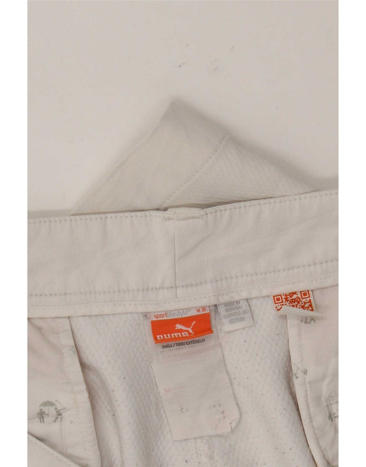 Puma Mens Chino Shorts W36 Grande Poliéster Branco