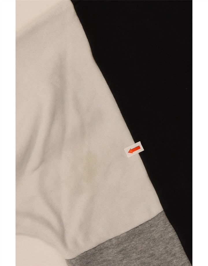 NIKE Womens Crop Oversized Sweatshirt Jumper UK 14 Médio Preto