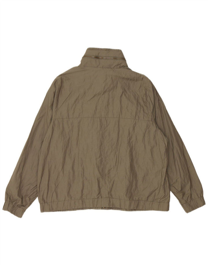 Jaqueta bomber feminina com capuz Marks & Spencer UK 20 2XL algodão cáqui