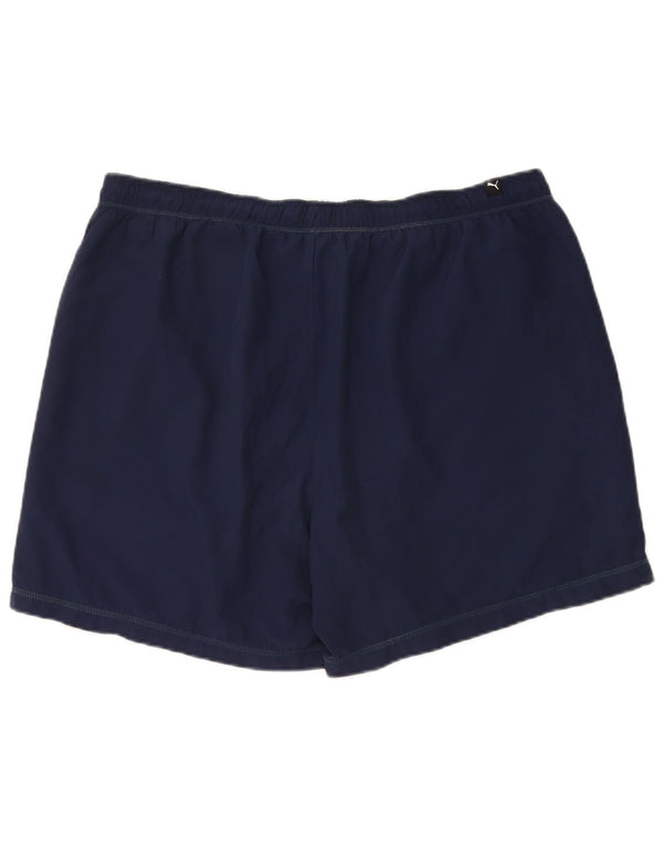 Shorts esportivos gráficos masculinos PUMA XL azul marinho poliéster