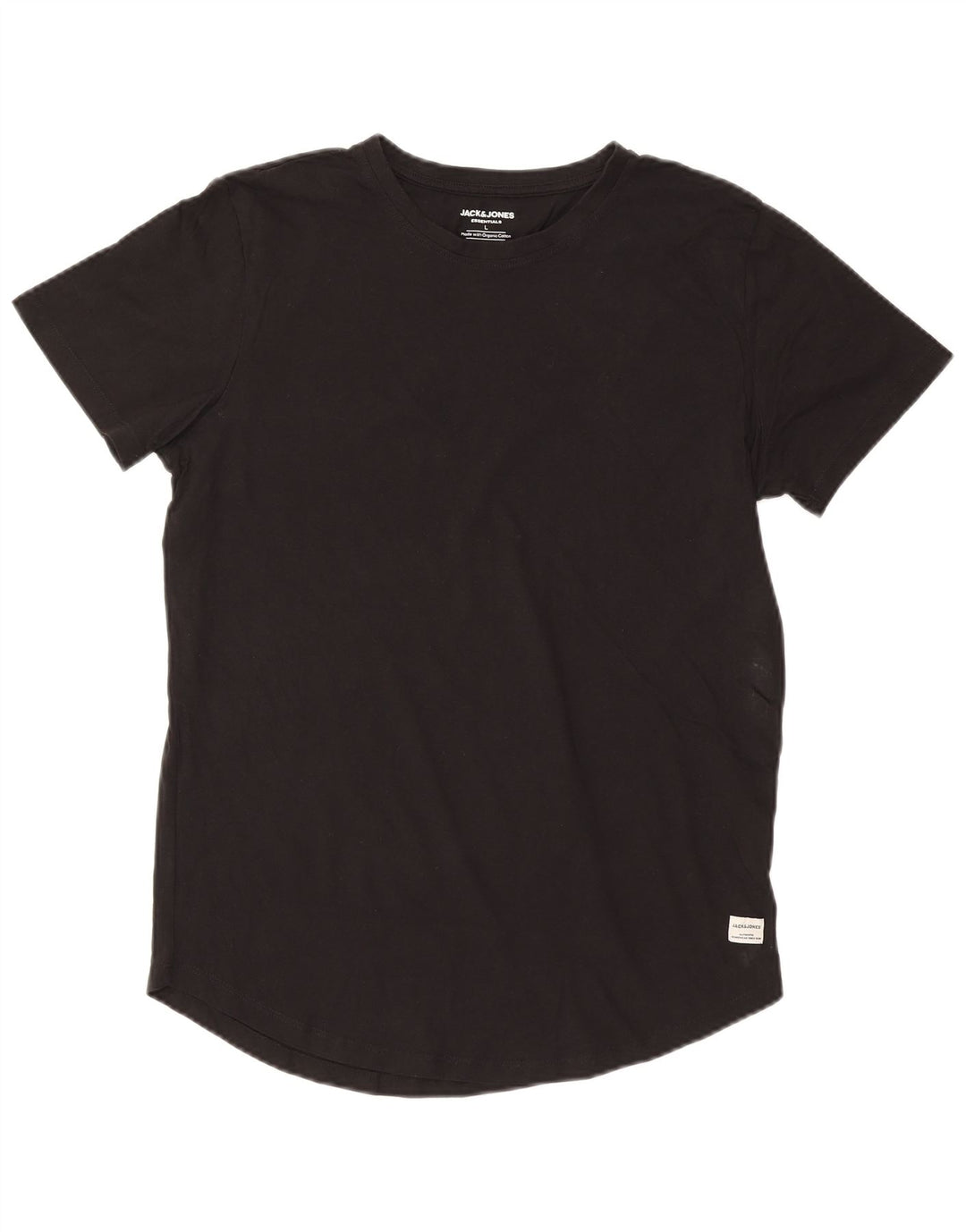 Camiseta masculina JACK & JONES grande algodão preto