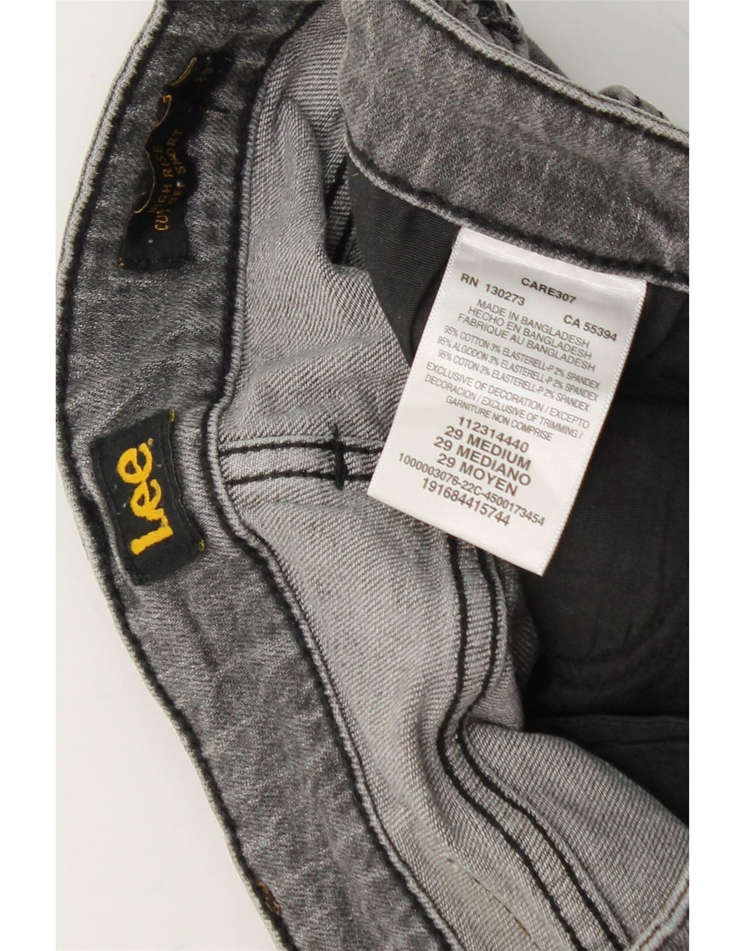 LEE Womens Denim High Waist Hot Pants W29 Medium Grey Cotton Vintage Lee and Second-Hand Lee from Messina Hembry 