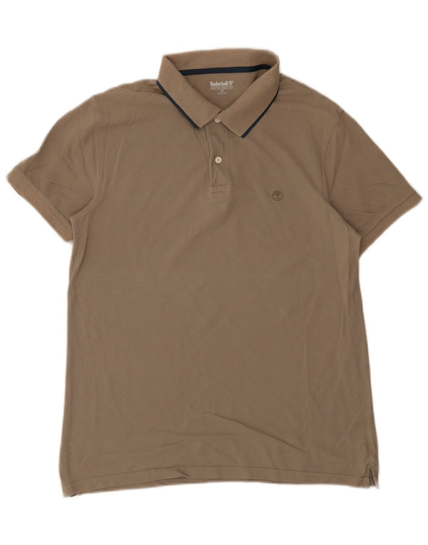 Camisa polo masculina Timberland Slim Fit grande cinza