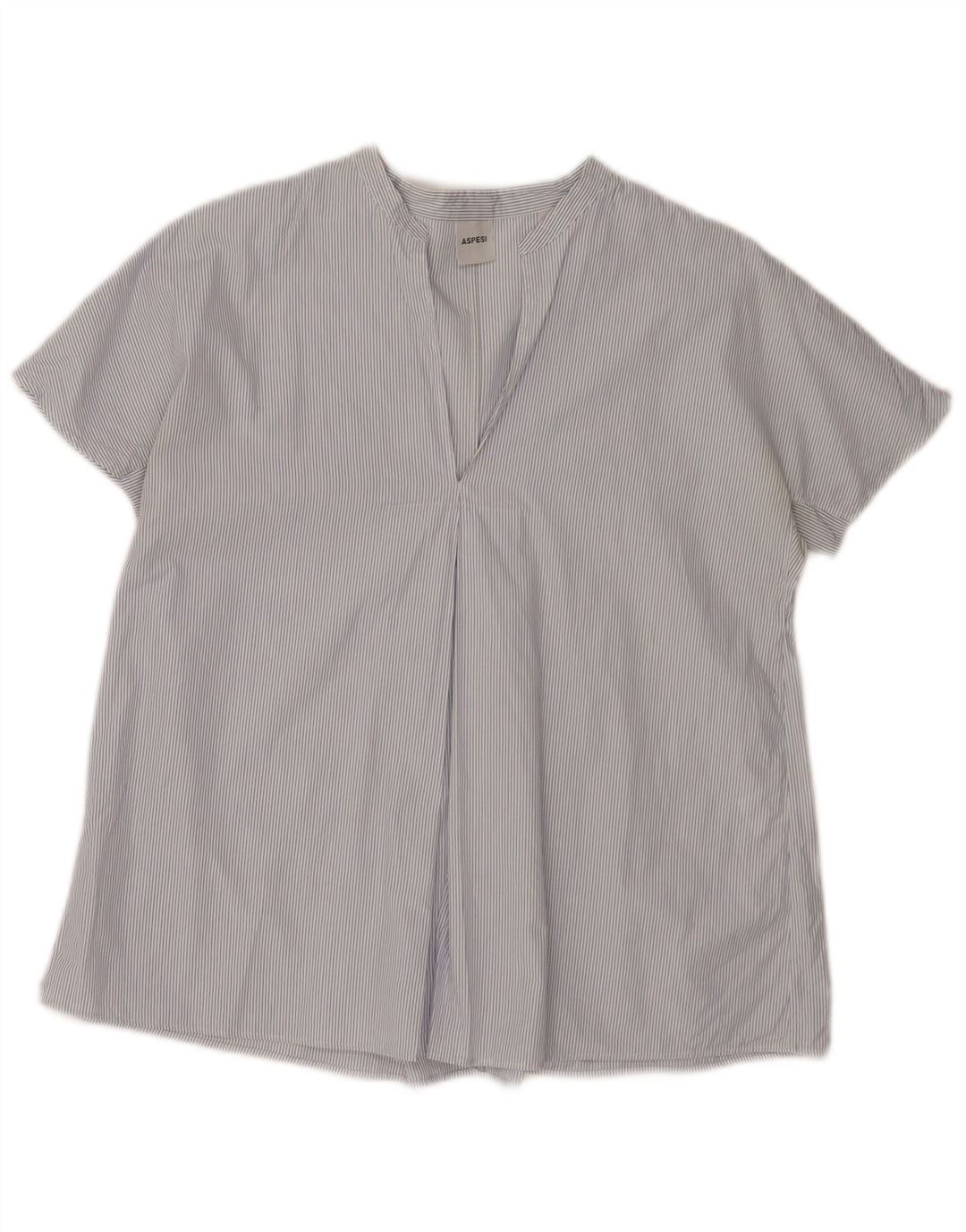 Blusa feminina Aspesi EU 38 algodão listrado azul médio