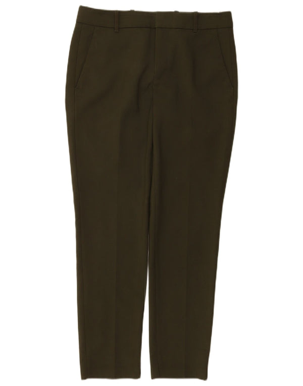 Zara Calça Chino Feminina Slim Pequena W26 L28 Verde
