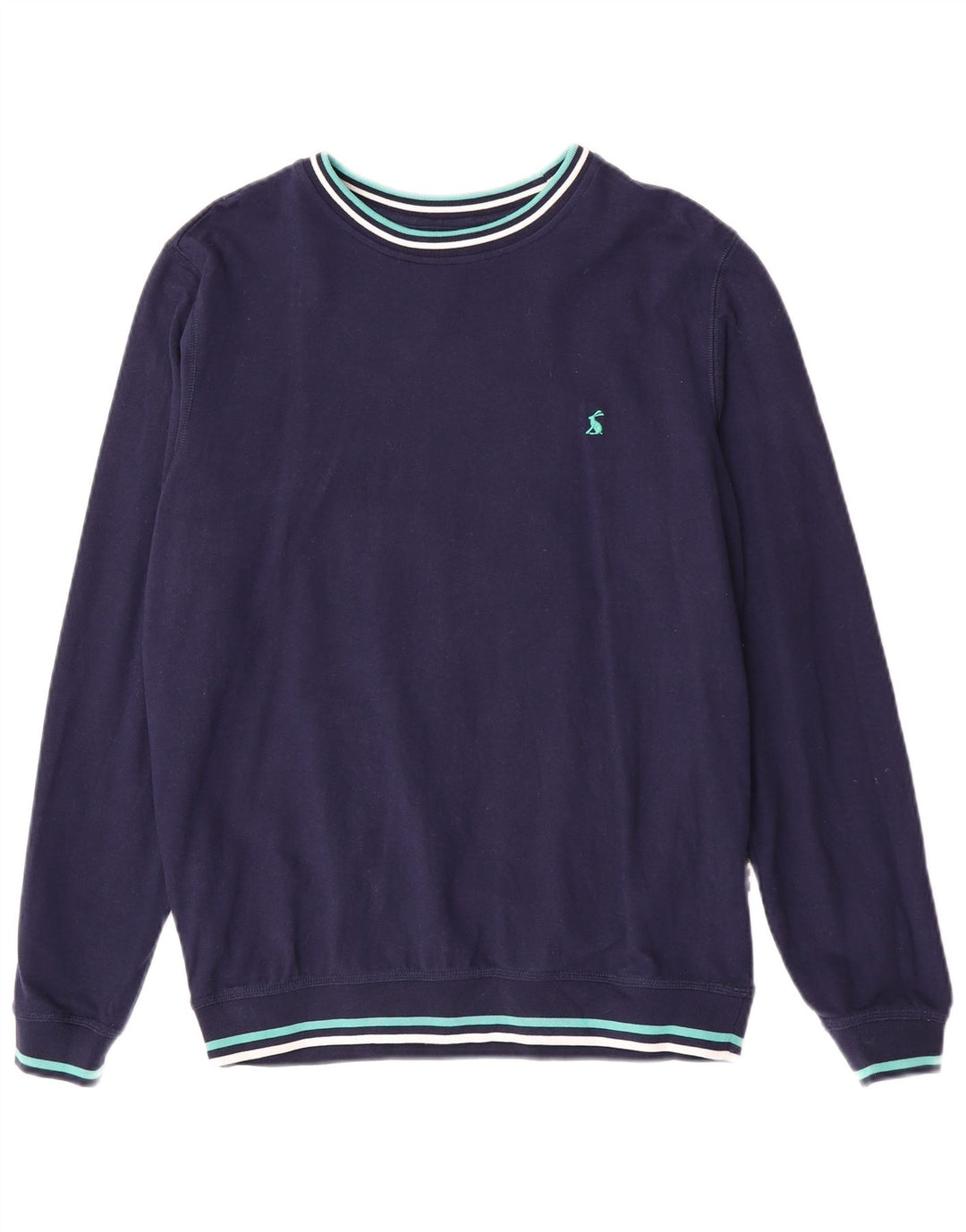Joules moletom masculino jumper médio azul marinho listrado algodão
