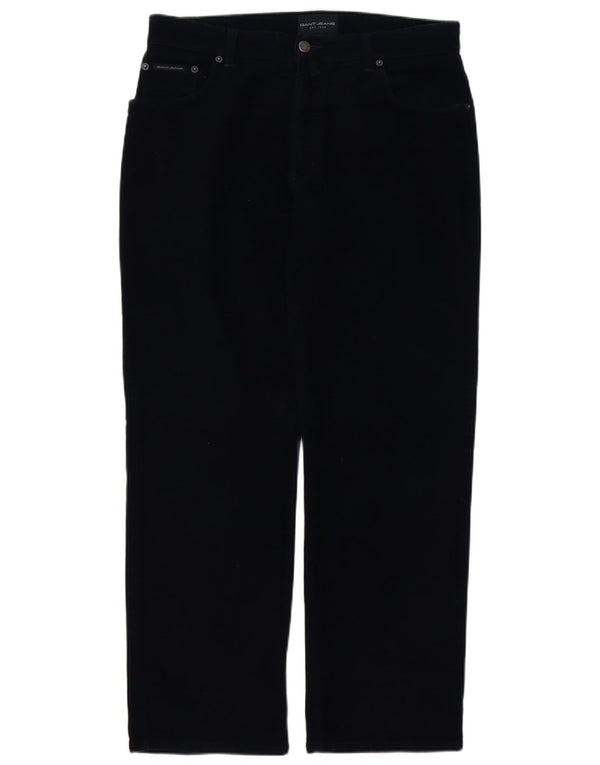 Calça masculina Gant reta regular casual W34 L30 algodão azul marinho