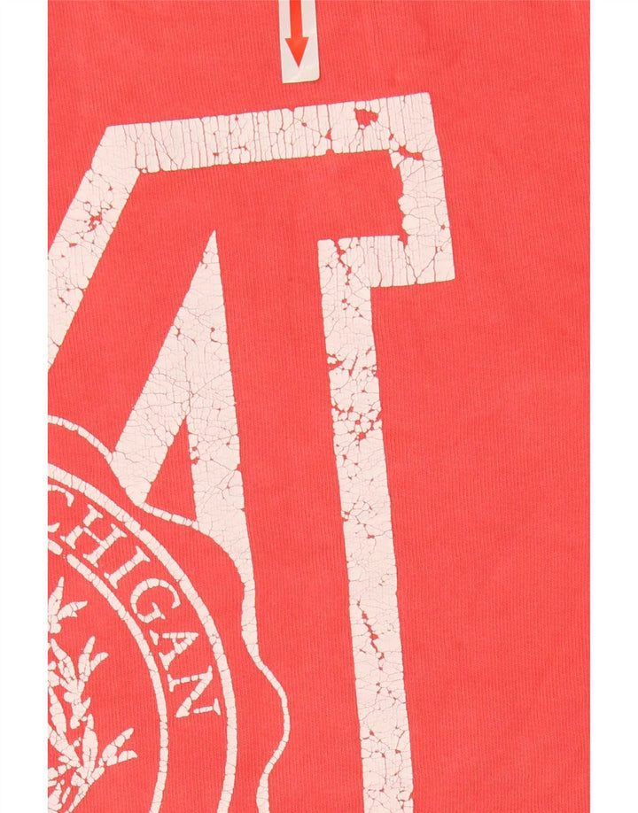 Topshop moletom feminino grande com estampa gráfica Reino Unido 14 algodão rosa médio
