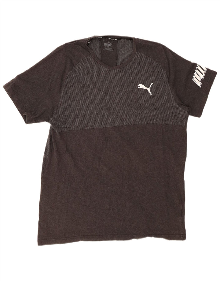 Camiseta gráfica masculina PUMA Top 2XL cinza colorblock