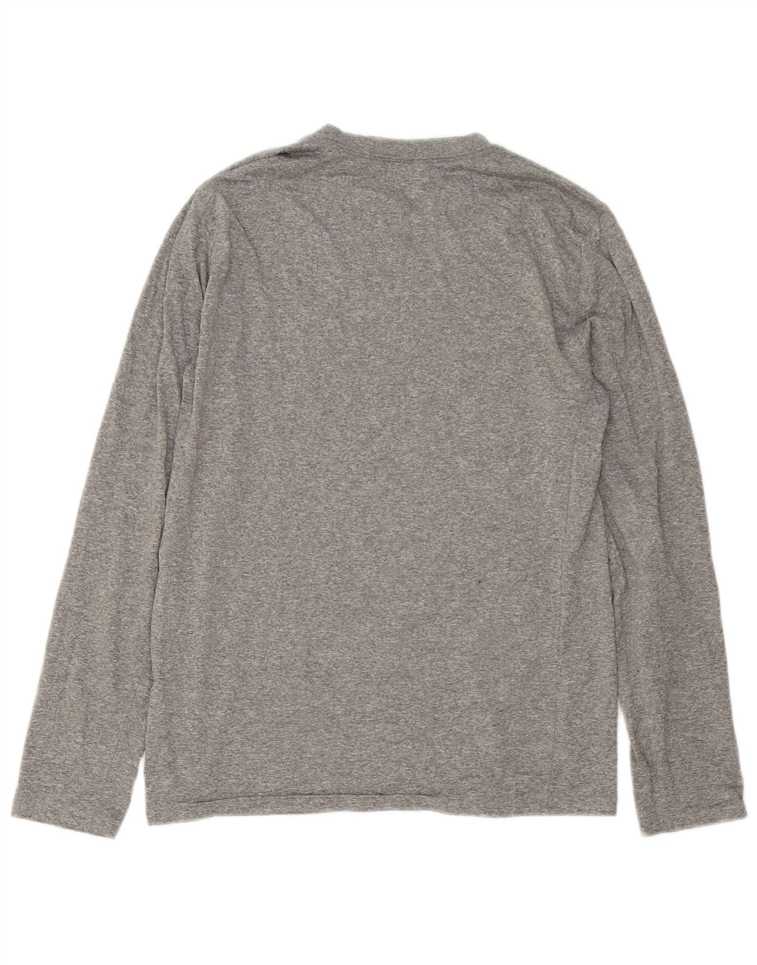 Top gráfico feminino Nike manga comprida UK 12 poliéster manchado cinza médio