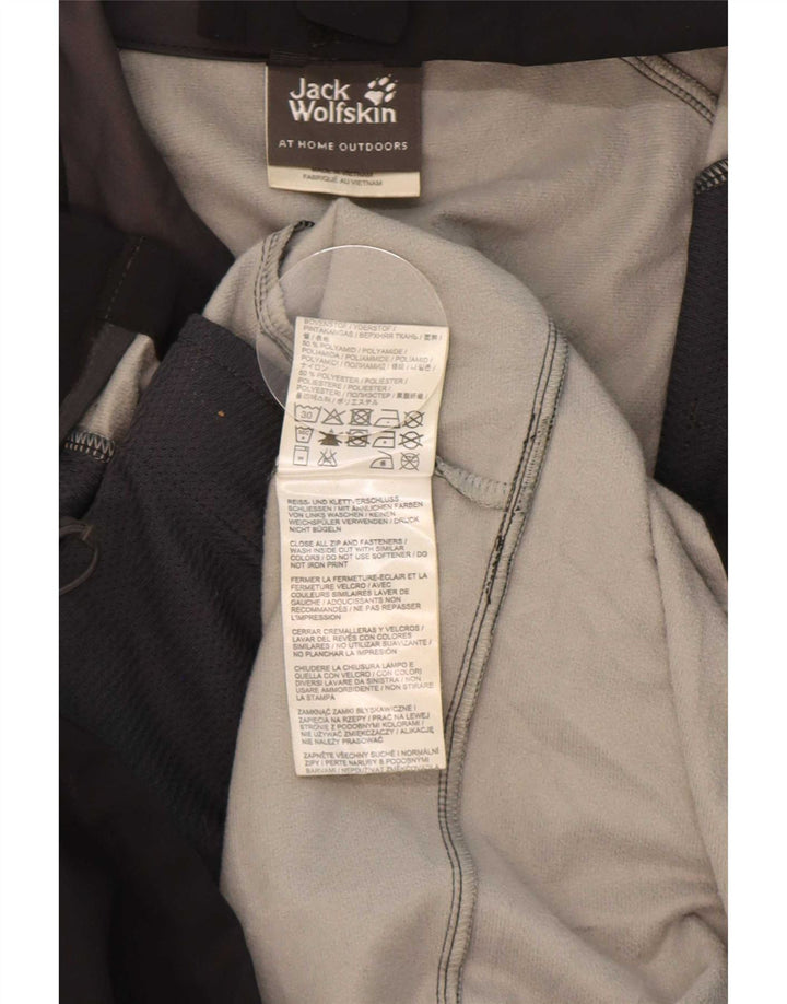 Jaqueta corta-vento masculina Jack Wolfskin UK 36/38 poliamida preta média