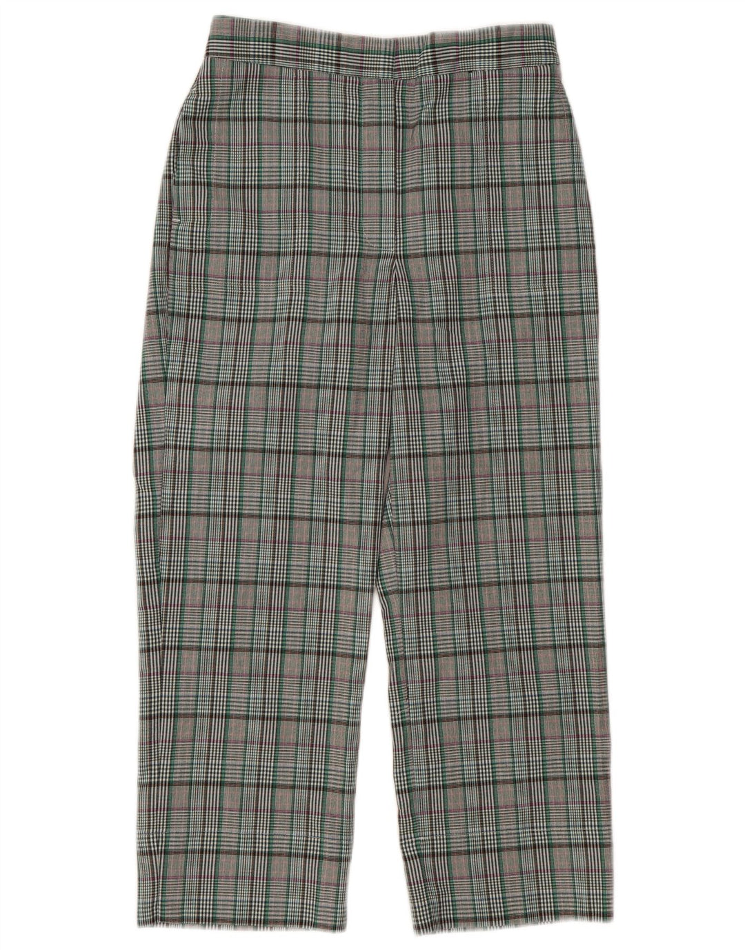 Calças cortadas femininas MARKS & SPENCER UK 8 pequenas W28 L24 cinza