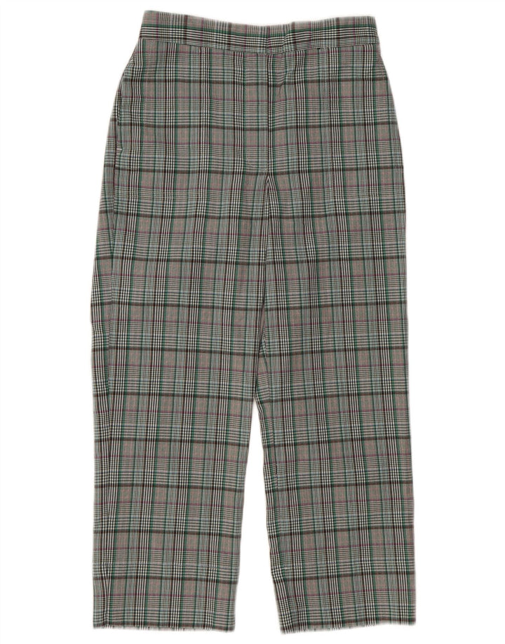 Calças cortadas femininas MARKS & SPENCER UK 8 pequenas W28 L24 cinza