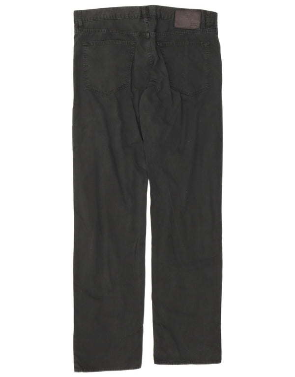 Calça casual reta masculina Hugo Boss W36 L34 algodão preto