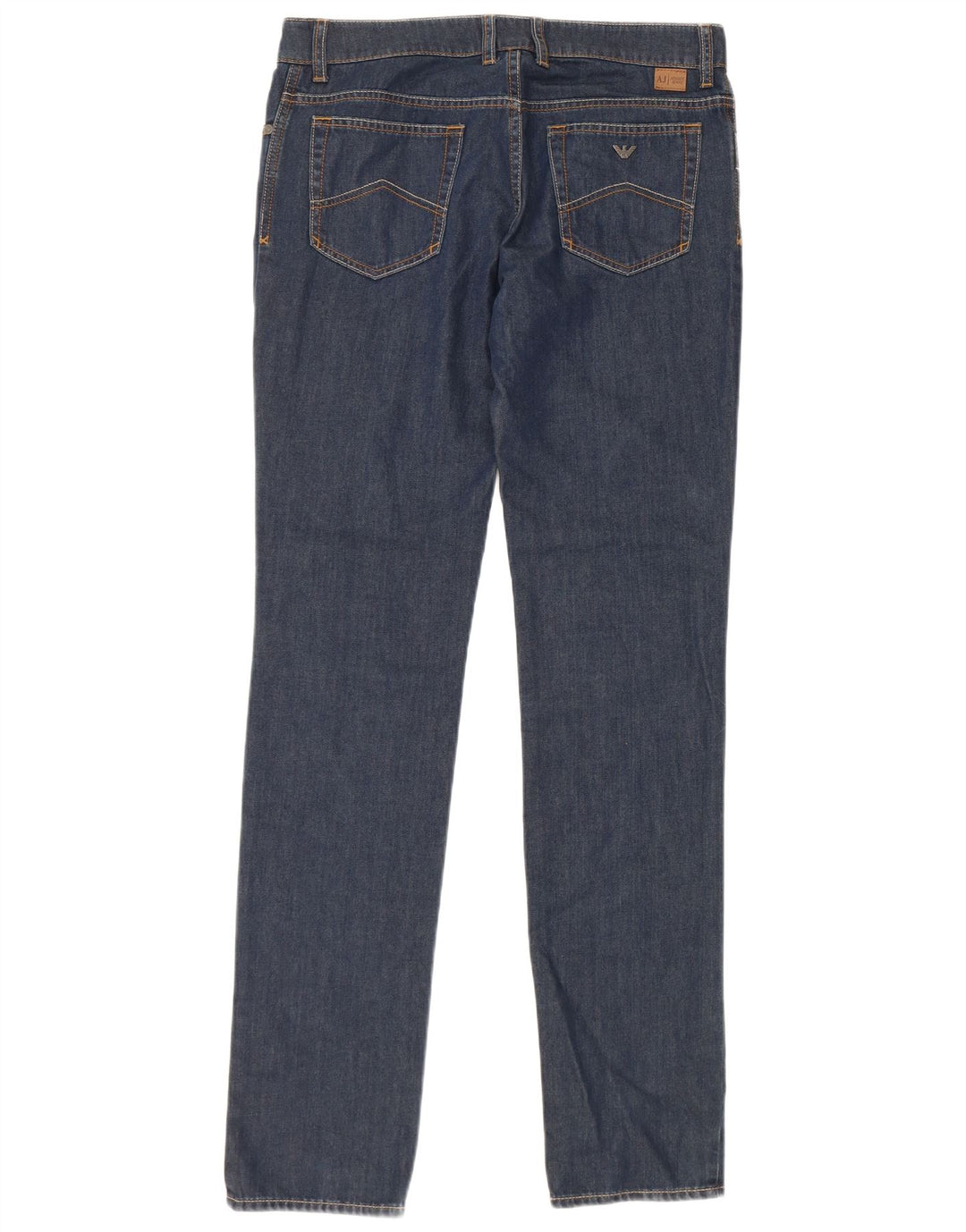ARMANI JUNIOR Meninos Jeans Slim 15-16 Anos W32 L33 Azul Algodão