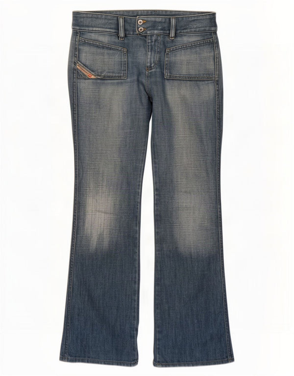 Diesel feminino bootcut jeans W30 L32 azul algodão