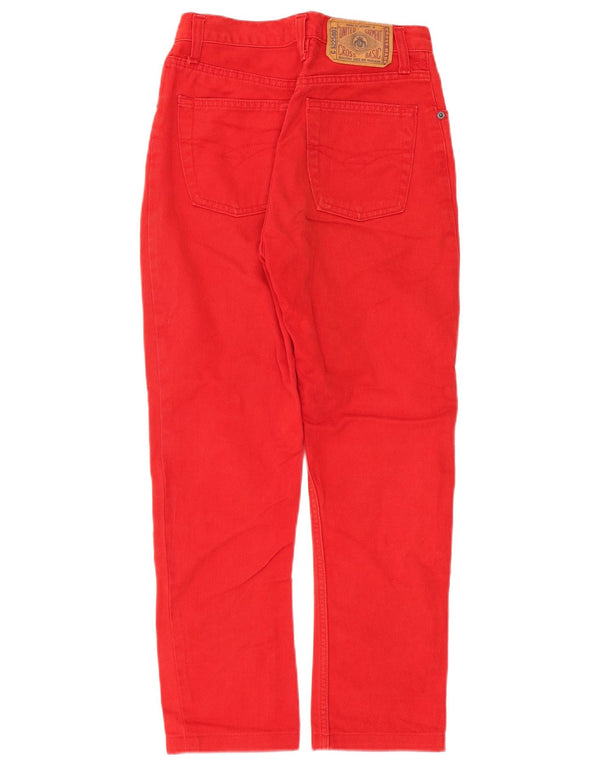 Cross Jeans feminino cintura alta cônico jeans W30 L26 algodão vermelho
