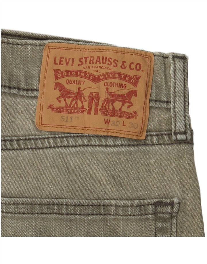 LEVI'S Masculino 511 Slim Jeans W32 L30 Algodão Cáqui