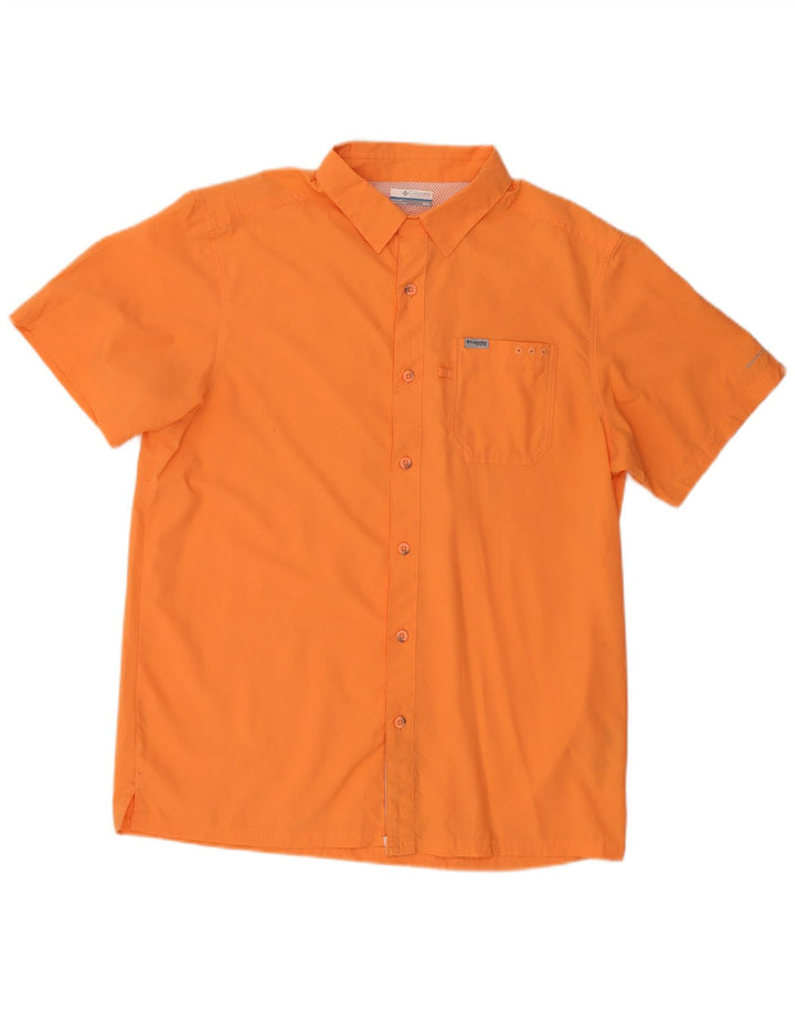 Camisa masculina de manga curta COLUMBIA poliéster laranja médio