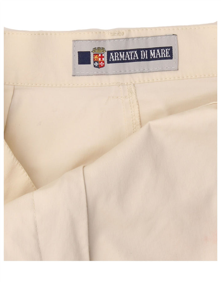ARMATA DI MARE Womens Straight Chino Trousers W30 L31 Off White Vintage Armata Di Mare and Second-Hand Armata Di Mare from Messina Hembry 