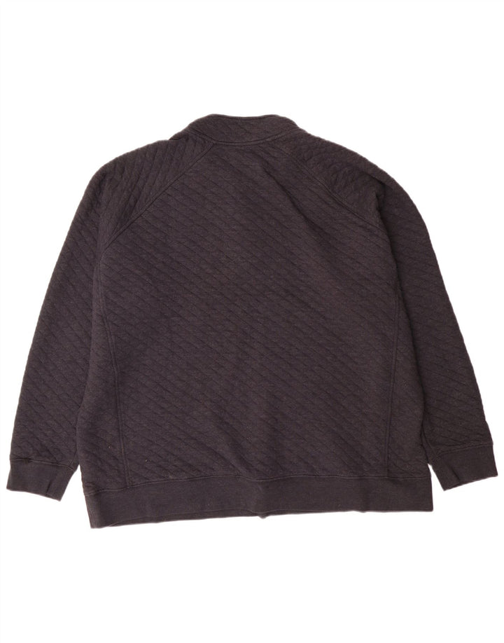 Eddie Bauer moletom masculino com gola e botão 2XL algodão geométrico cinza