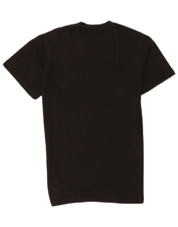 Camiseta masculina Hard Rock Cafe Londres com estampa gráfica pequena de algodão preto