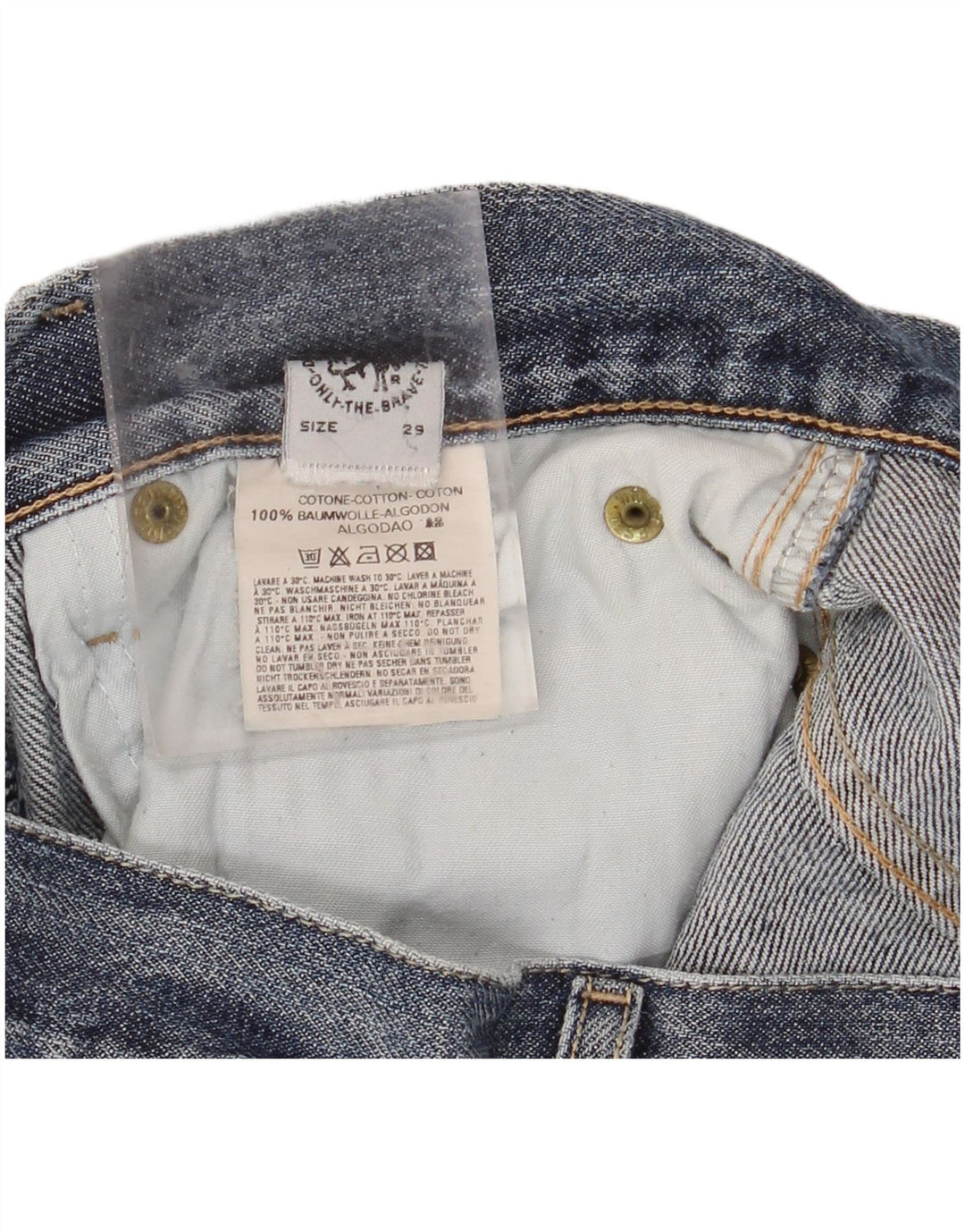 Shorts jeans masculino DIESEL W29 pequeno algodão azul