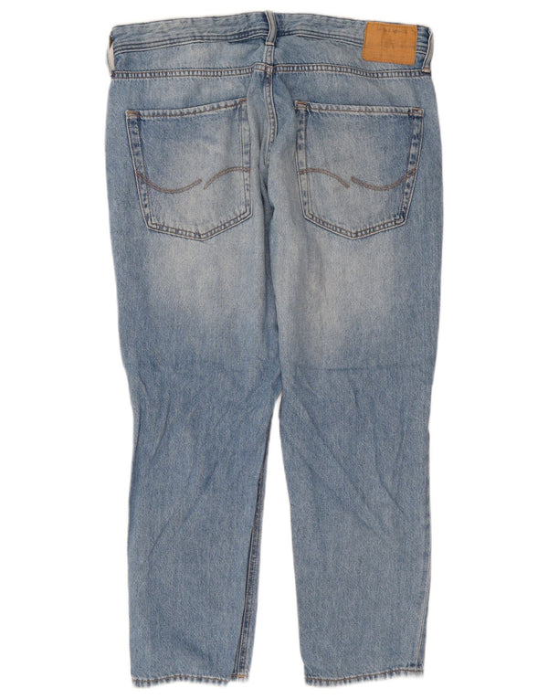 Jeans masculinos Jack & Jones desgastados slim W36 L28 algodão azul