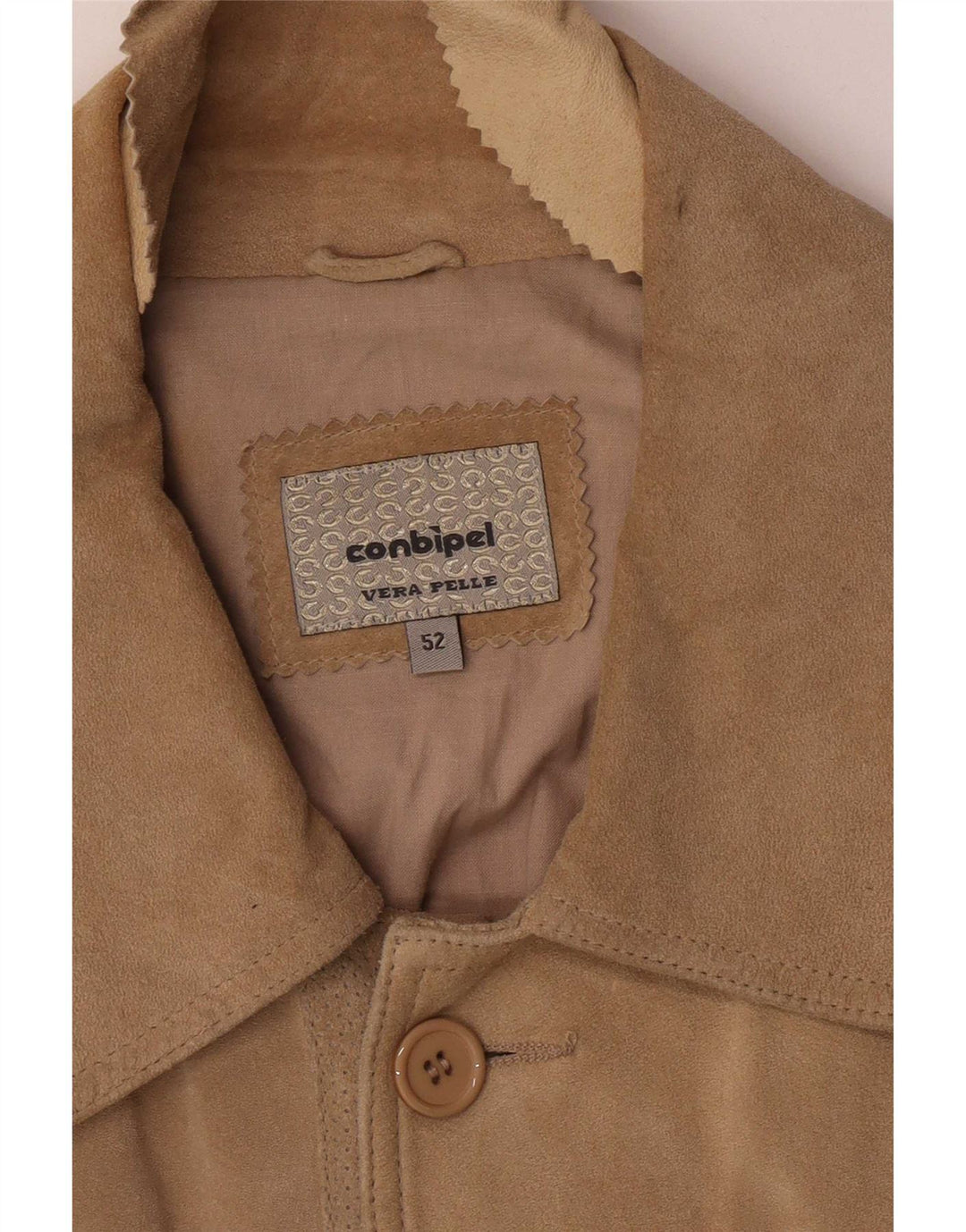Jaqueta utilitária masculina Conbipel em camurça IT 52 XL couro marrom