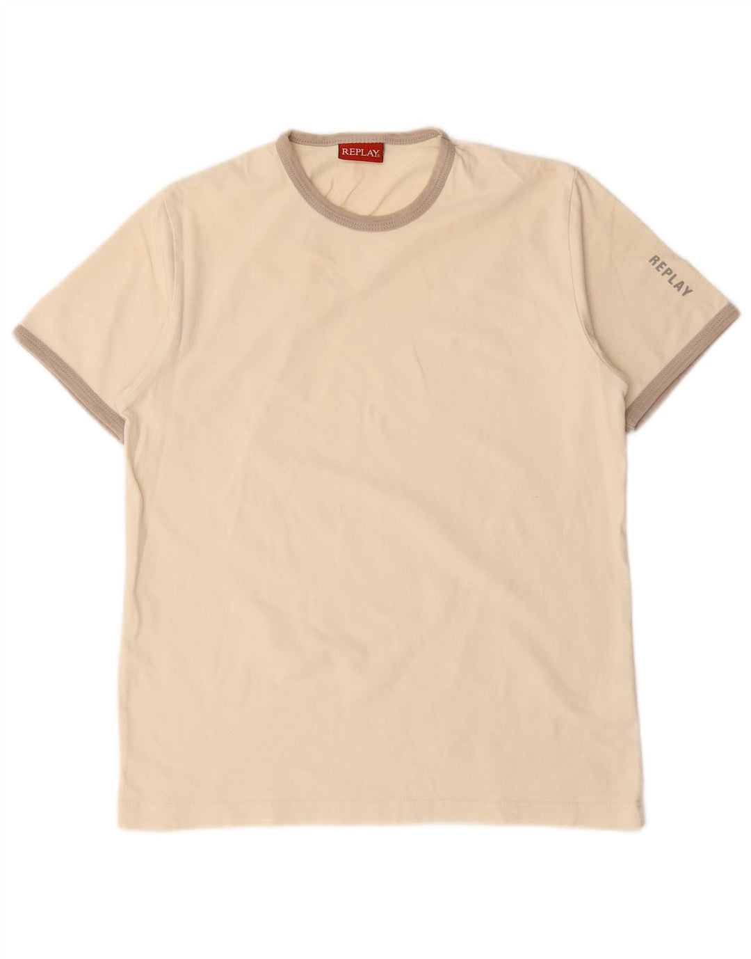 Camiseta feminina Replay UK 12 médio off white
