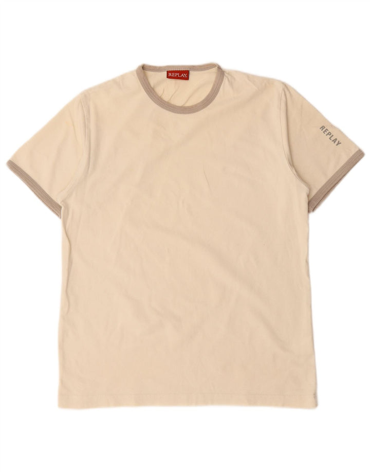 Camiseta feminina Replay UK 12 médio off white