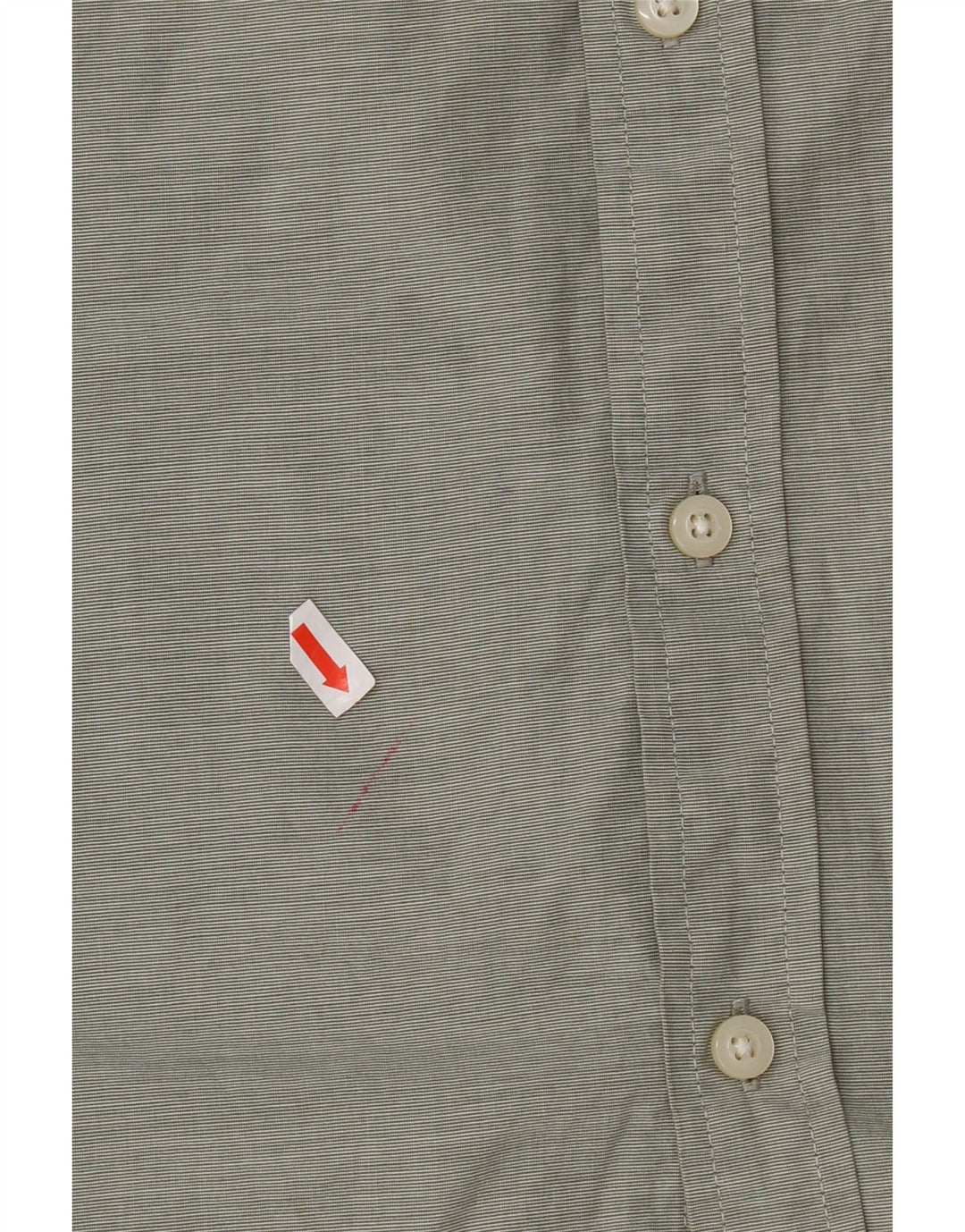 EDDIE BAUER Mens Classic Fit Shirt XL Khaki Pinstripe Cotton Vintage Eddie Bauer and Second-Hand Eddie Bauer from Messina Hembry 