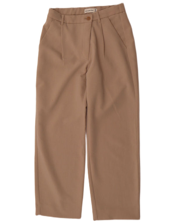 Calça Chino Feminina Abercrombie & Fitch EUA 6 Médio W28 L28 Bege