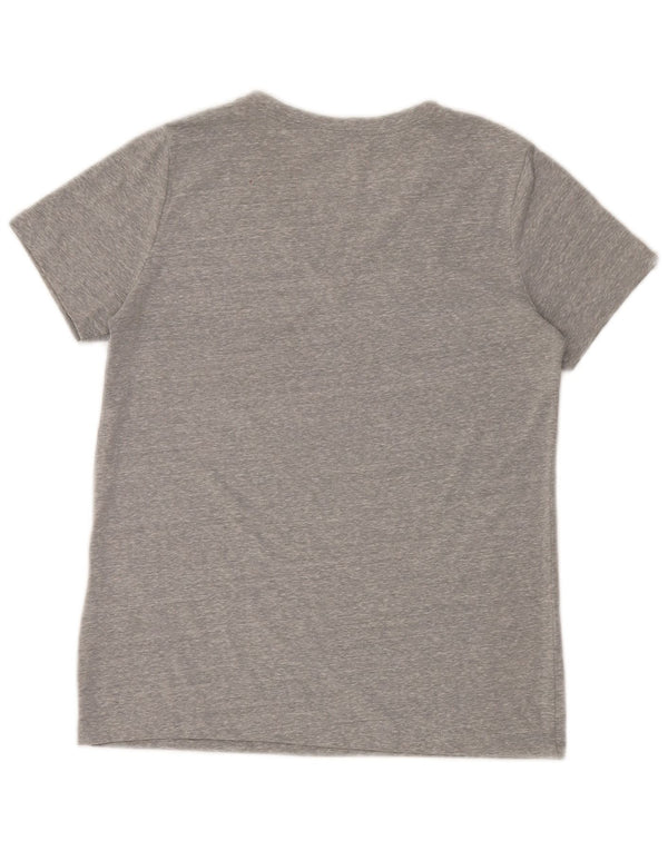 Camiseta Converse Feminina Classic Fit Top UK 10 Pequena Cinza Flecked