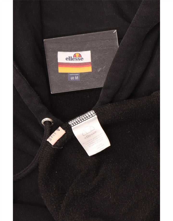 ELLESSE moletom com capuz gráfico masculino médio algodão preto