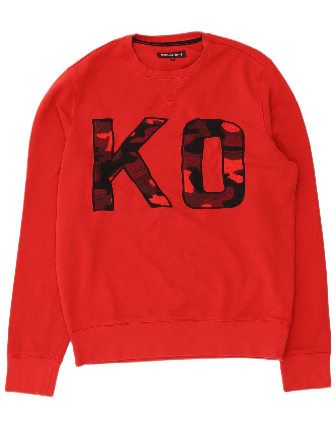 Suéter gráfico feminino Michael Kors Reino Unido 14 algodão vermelho médio