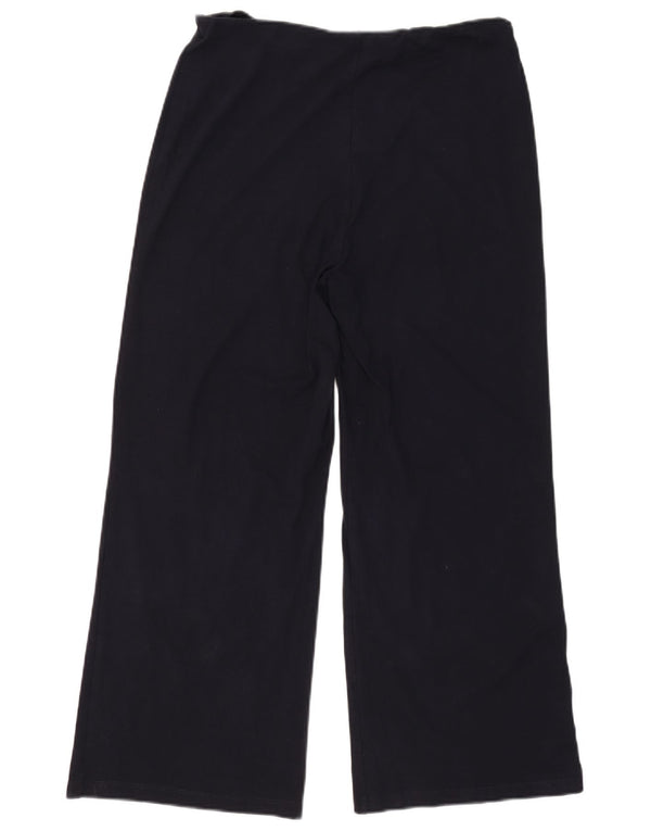 Calça casual feminina Marks & Spencer UK 14 grande W34 L28 azul marinho