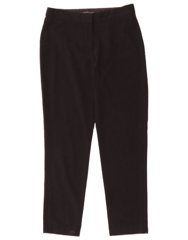 Calça feminina Marks & Spencer Slim Suit UK 8 pequena W26 L26 preta