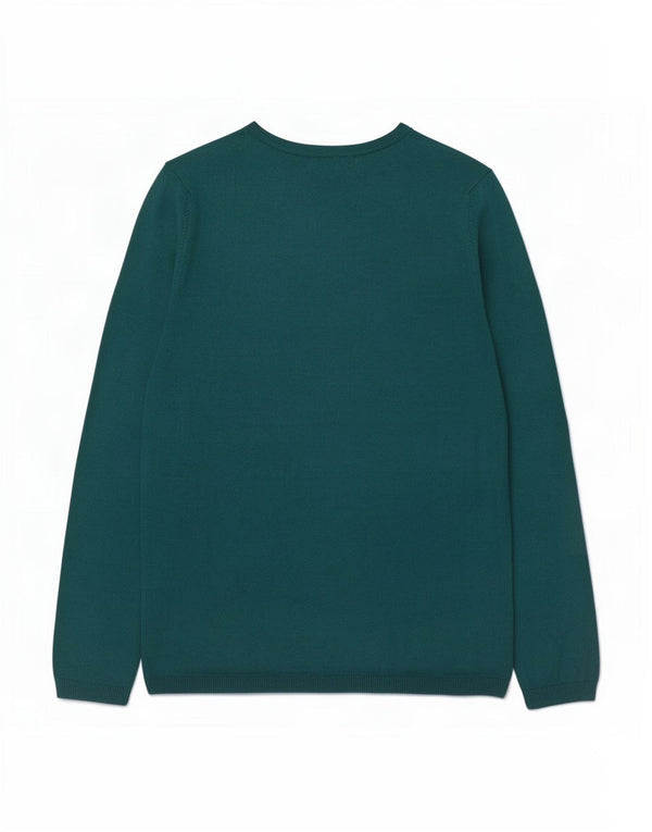 Suéter feminino Tommy Hilfiger com decote em V, 10 algodão verde pequeno