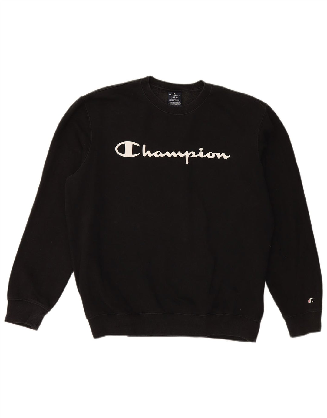 Champion moletom gráfico masculino jumper grande algodão preto