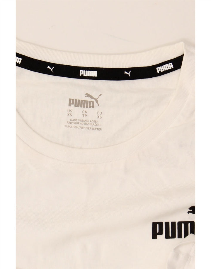 PUMA Womens Oversized Graphic Vest Top Reino Unido 6 XS Branco