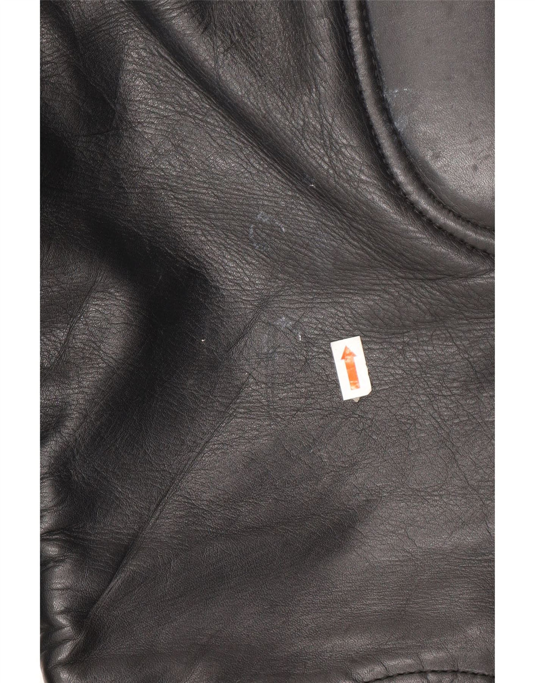 Calça masculina VINTAGE de couro para motociclista W32 L23 preta