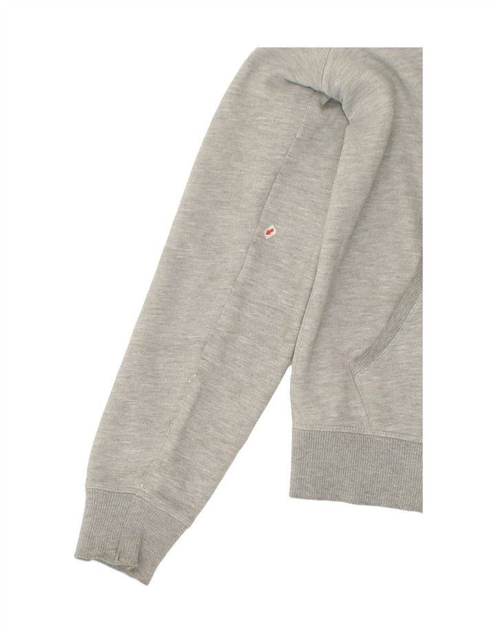 ADIDAS Womens Zip Hoodie Sweater UK 14 Large Grey Cotton Vintage Adidas and Second-Hand Adidas from Messina Hembry 