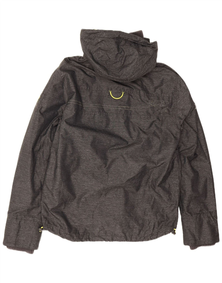 Jaqueta corta-vento masculina Superdry Windattacker com capuz Reino Unido 40 grande cinza nylon
