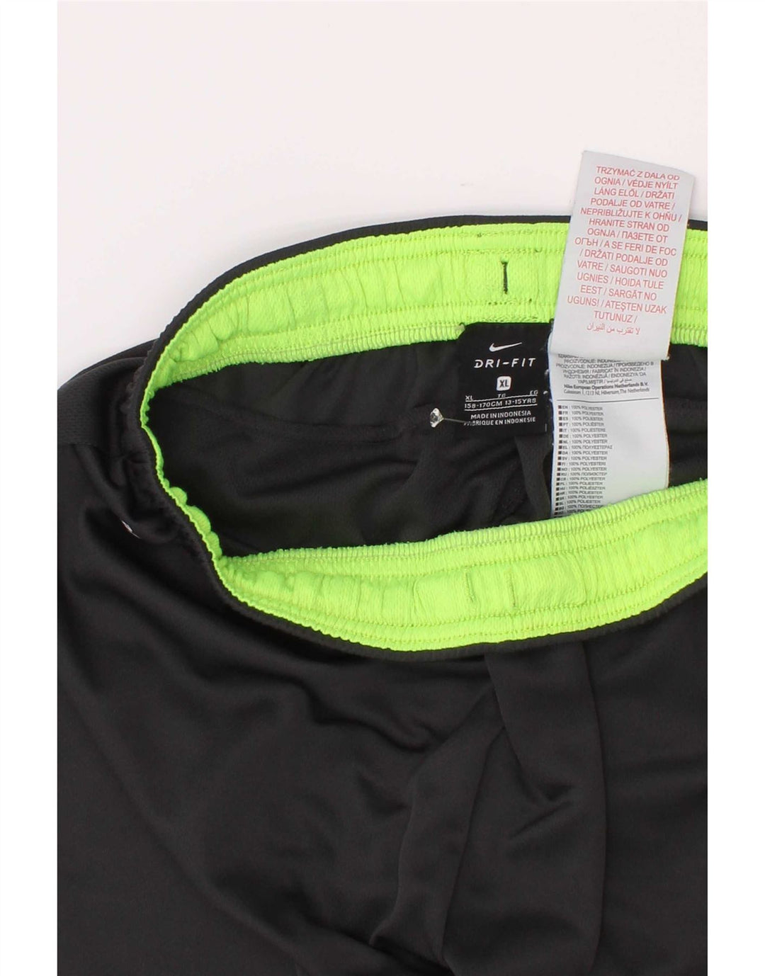 Shorts esportivos Nike Boys Dri Fit 13-14 anos XL cinza poliéster