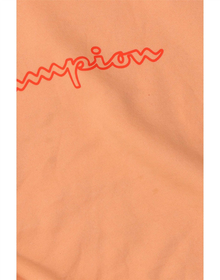 Jumper feminino com capuz gráfico grande Champion UK 14 médio laranja