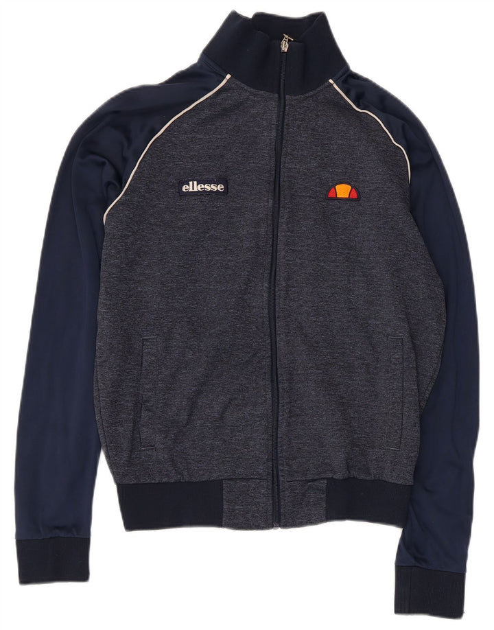 Ellesse Jaqueta masculina de agasalho XS azul marinho Colourblock poliéster